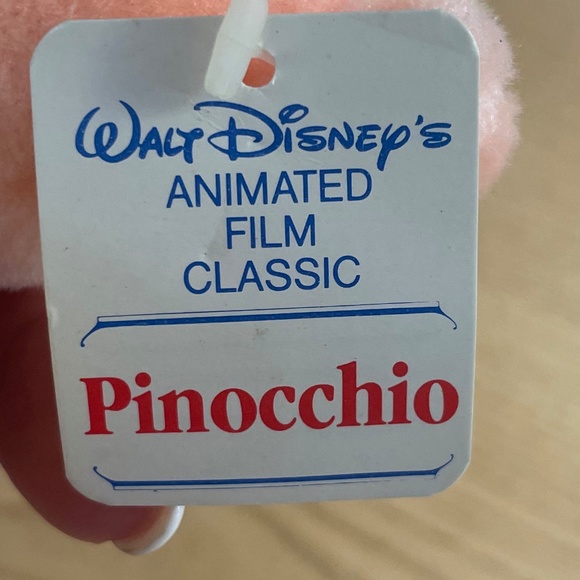 Vintage Disney Pinocchio Plush Stuffed Animal 8” Walt Disney Productions w Tags - Picture 5 of 10